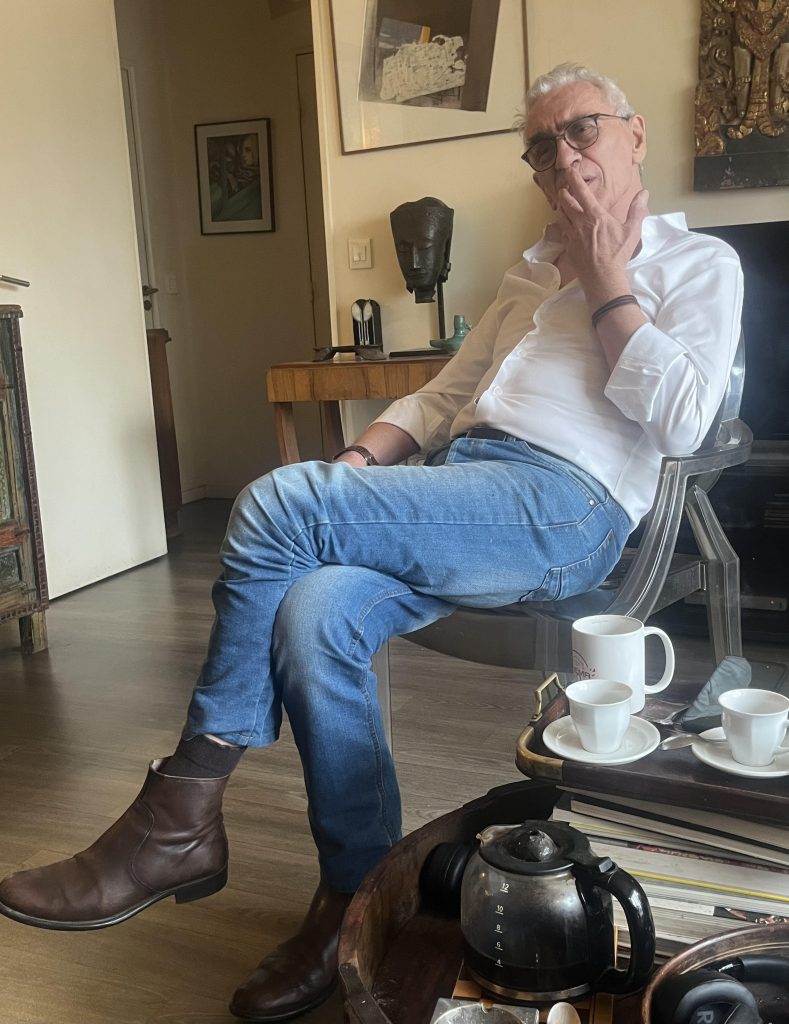 Jean-Loup Hubert, le réalisateur césarisé  pour son film Le Grand chemin avec Anne-Charlotte Laugier